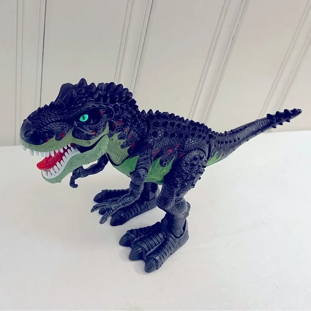 Dinosaur Toy Trex Walking with Lights & Sound Realistic Green Color WORKS‎
